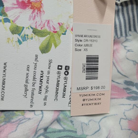 Yumi Kim Jubilee Spin Me Around Wrap Midi Dress Size X-Small Flutter Sleeve - Picture 12 of 12